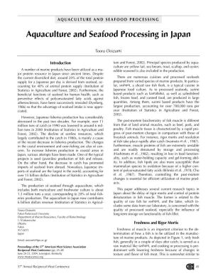 Aquaculture and Seafood Processing in Japan