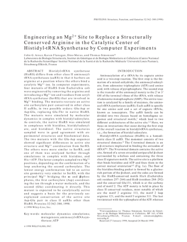 Engineering an Mg2+ Site to Replace a Structurally Conserved Arginine In