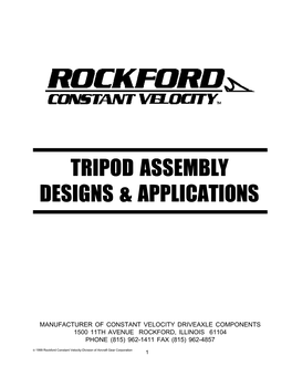 Tripod Assemblies