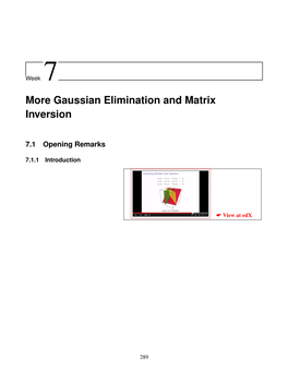More Gaussian Elimination and Matrix Inversion