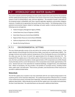 4.7 Hydrology and Water Quality