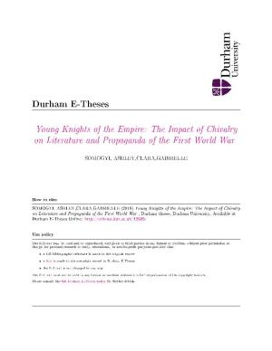 Young Knights of the Empire: the Impact of Chivalry on Literature and Propaganda of the First World War
