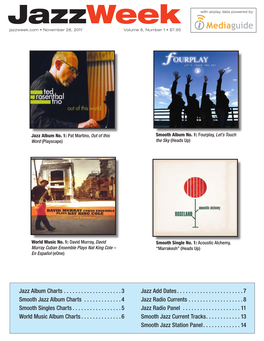 Jazzweek with Airplay Data Powered by Jazzweek.Com • November 28, 2011 Volume 8, Number 1 • $7.95