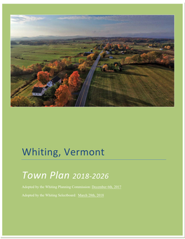 Whiting, Vermont Town Plan 2018-2026