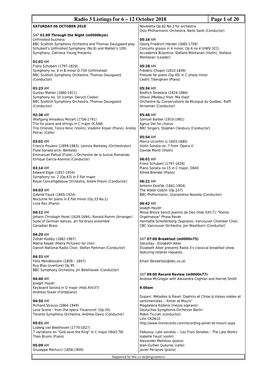 Radio 3 Listings for 6 – 12 October 2018 Page 1