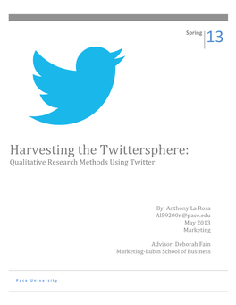 Harvesting the Twittersphere: Qualitative Research Methods Using Twitter