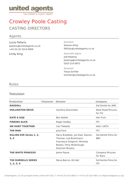 Crowley Poole Casting CASTING DIRECTORS