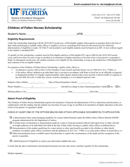 Children of Fallen Heroes Scholarship