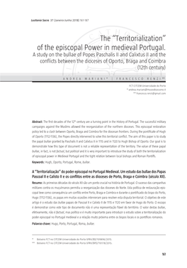 Of the Episcopal Power in Medieval Portugal