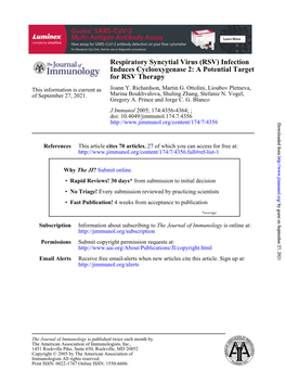 A Potential Respiratory Syncytial Virus (RSV) Infection