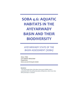 Soba 4.6: Aquatic Habitats in the Ayeyarwady Basin and Their Biodiversity