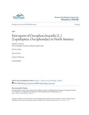 Lepidoptera: Oecophoridae) in North America Merrill A