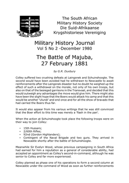 Majuba, 27 February 1881