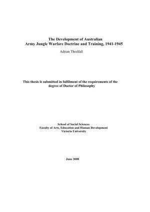 'Transforming an Army': the Development of Australian
