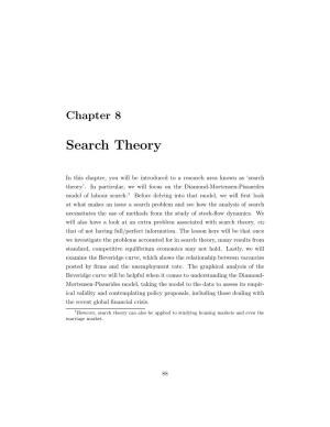 Chapter on Search Theory