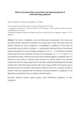 Effect of Acetylene Links on Electronic and Optical Properties of Semiconducting Graphynes