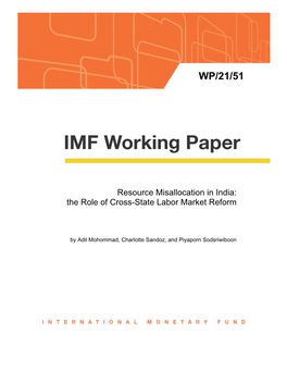 Resource Misallocation in India: the Role of Cross-State Labor Market Reform