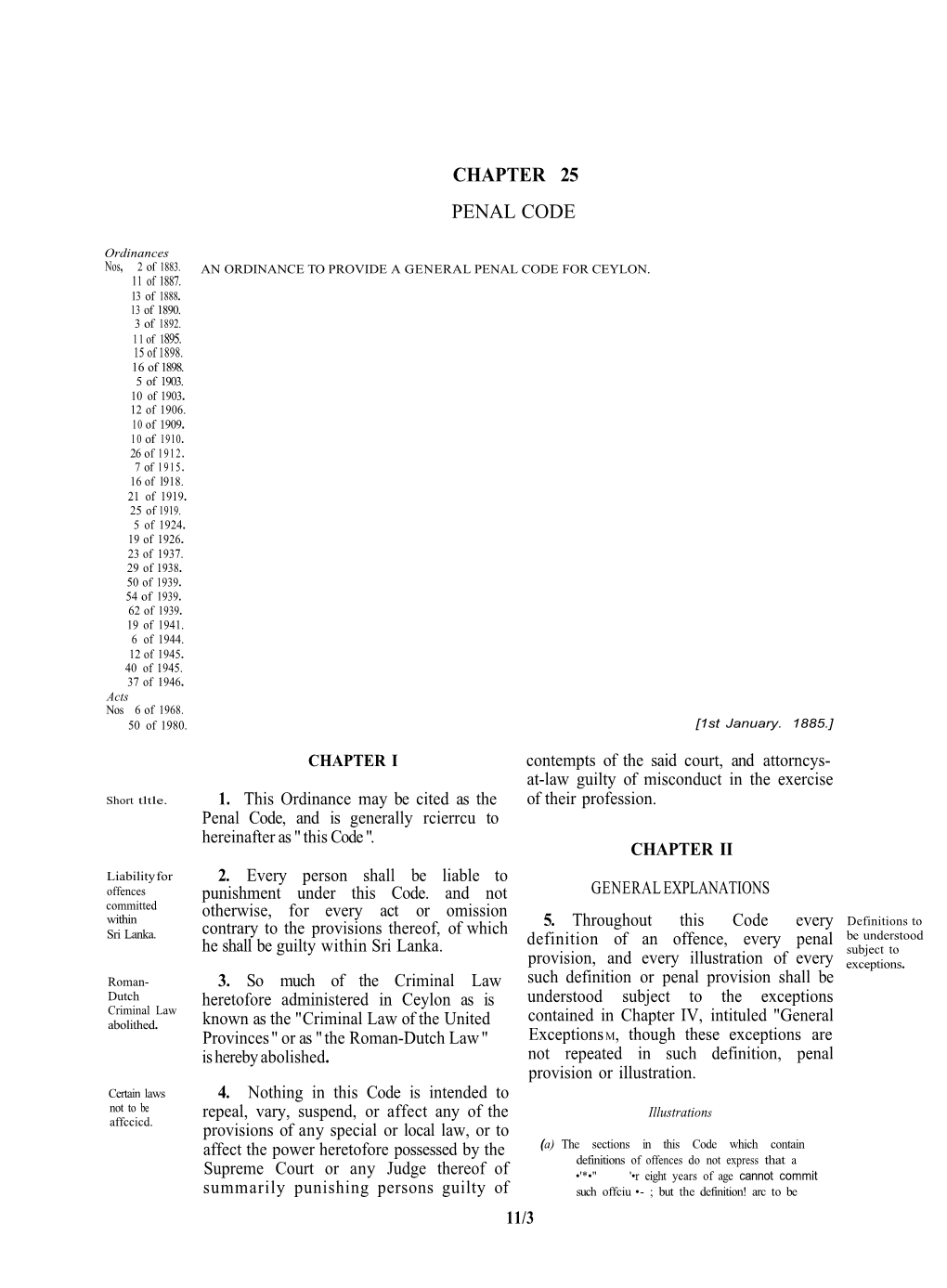 Chapter 25 Penal Code