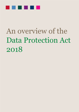 An Overview of the Data Protection Act 2018