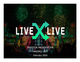 LIVX Investor Presentation Q3'20.V2.Pptx