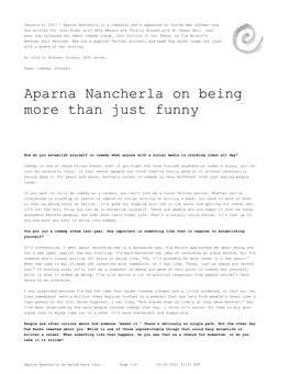 Aparna Nancherla on Being More Than Just Funny