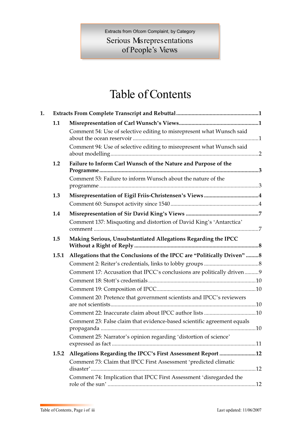 [PDF] Ofcom Complaint by Category: Misrepresentation of People's Views