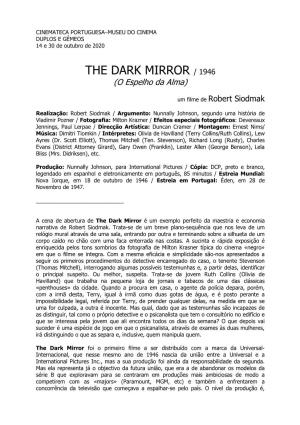 THE DARK MIRROR / 1946 (O Espelho Da Alma)