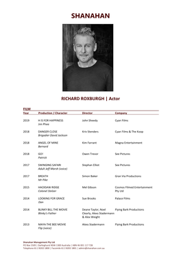 Richard Roxburgh CV