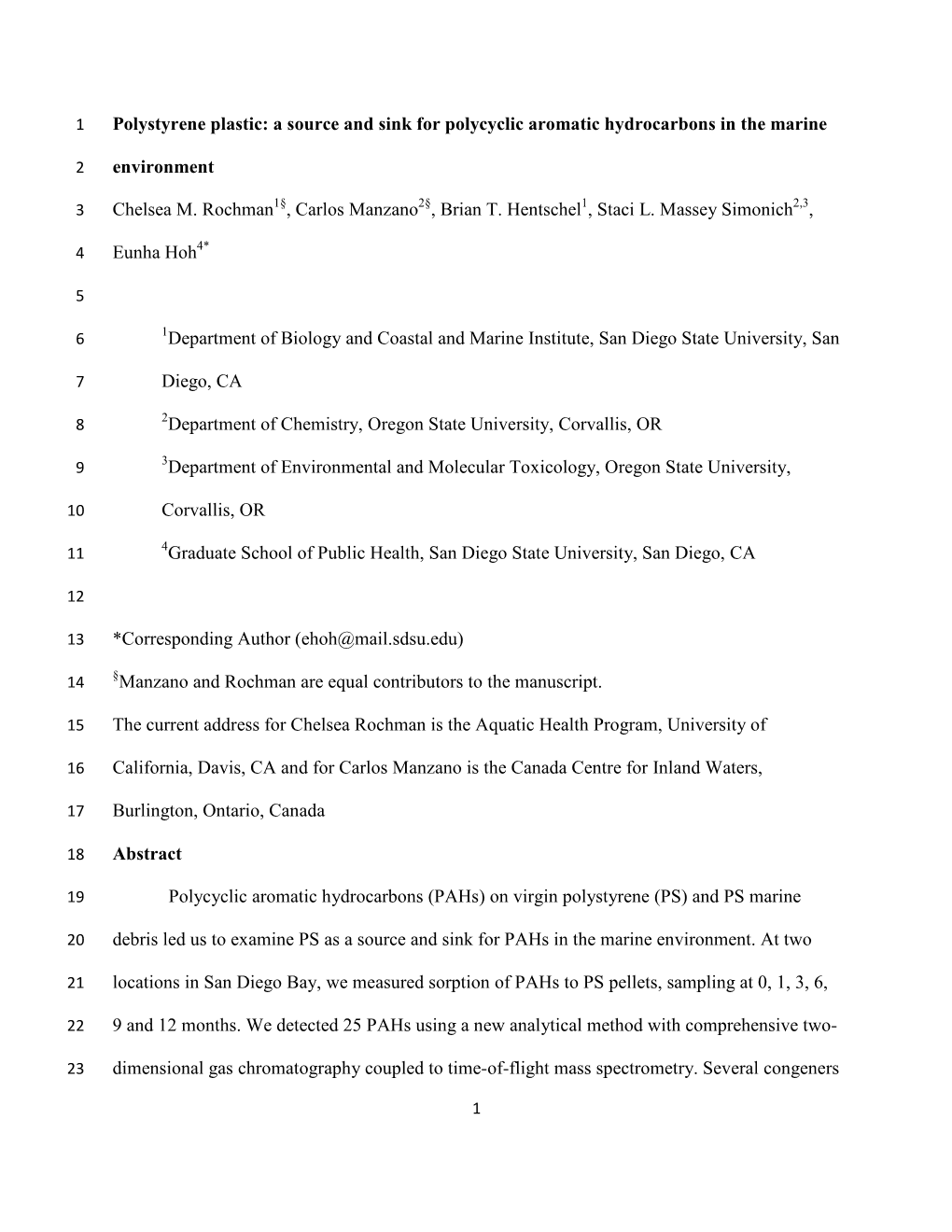 Quantification of Polycyclic Aromatic Hydrocarbon in Standard