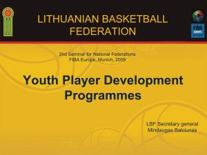 Youth Player Development Programmes