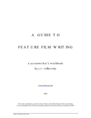 A Guide to Feature Film Writing