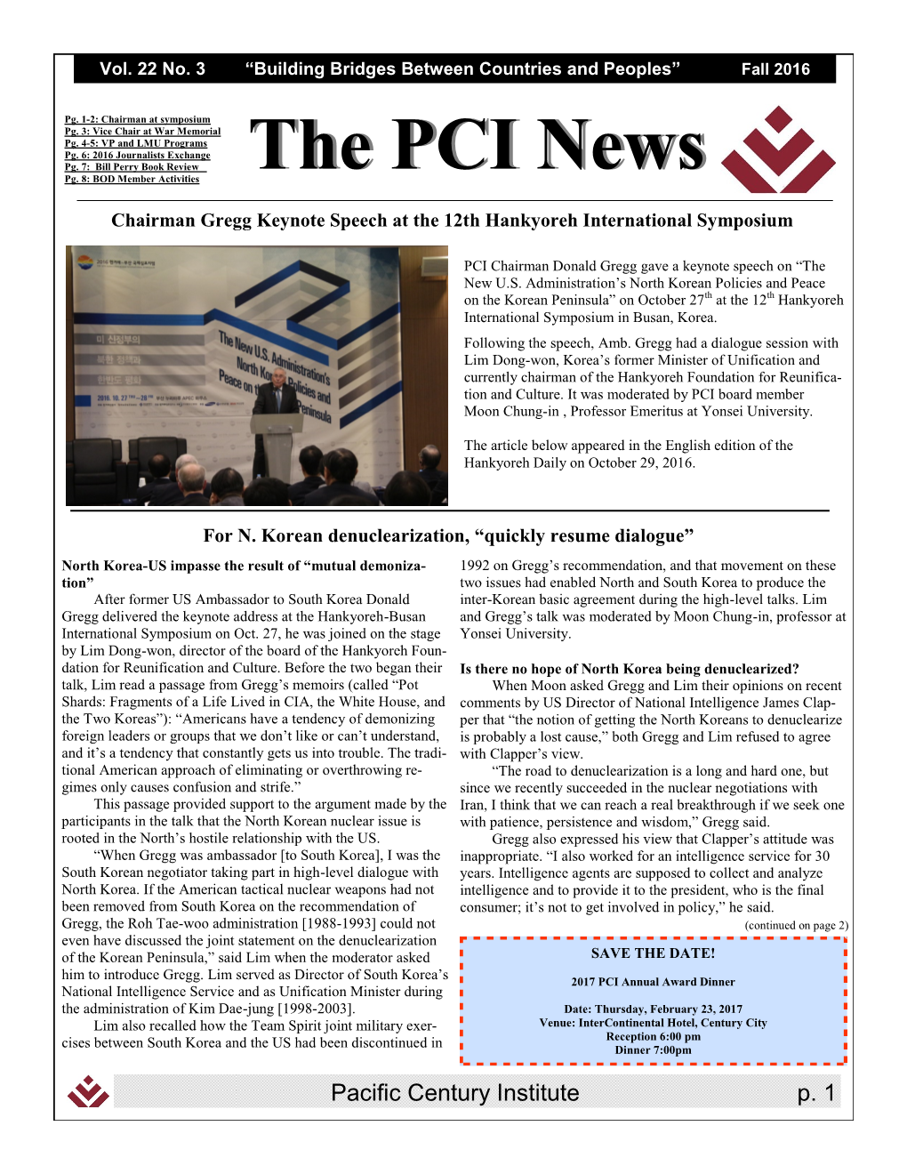 PCI Newsletter Fall