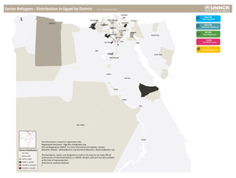 Syrian Refugees - Distribution in Egypt by District As of 15 February 2014