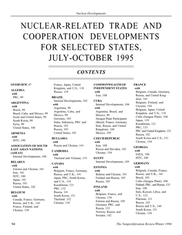 Npr 3.2: Nuclear-Related Trade and Cooperation