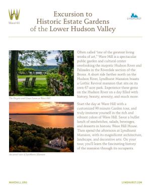 Excursion to Historic Estate Gardens of the Lower Hudson Valley