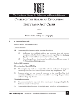 The Stamp Act Crisis 