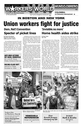 Union Workers Fight for Justice Dem