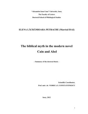 The Biblical Myth in the Modern Novel Cain and Abel