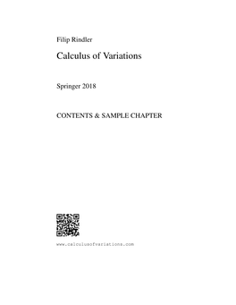 Filip Rindler Calculus of Variations