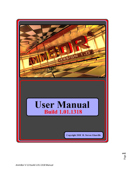 Anim8or V 1.0 Build 1.01.1318 Manual Page