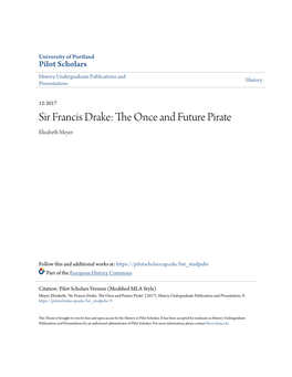 Sir Francis Drake: the Once and Future Pirate Elizabeth Meyer