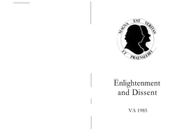 Enlightenment and Dissent 4(1985)