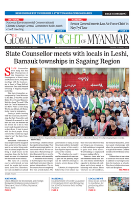 State Counsellor Meets with Locals in Leshi, Bamauk Townships in Sagaing Region