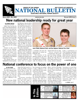 National Bulletin Scouting’S National Honor Society