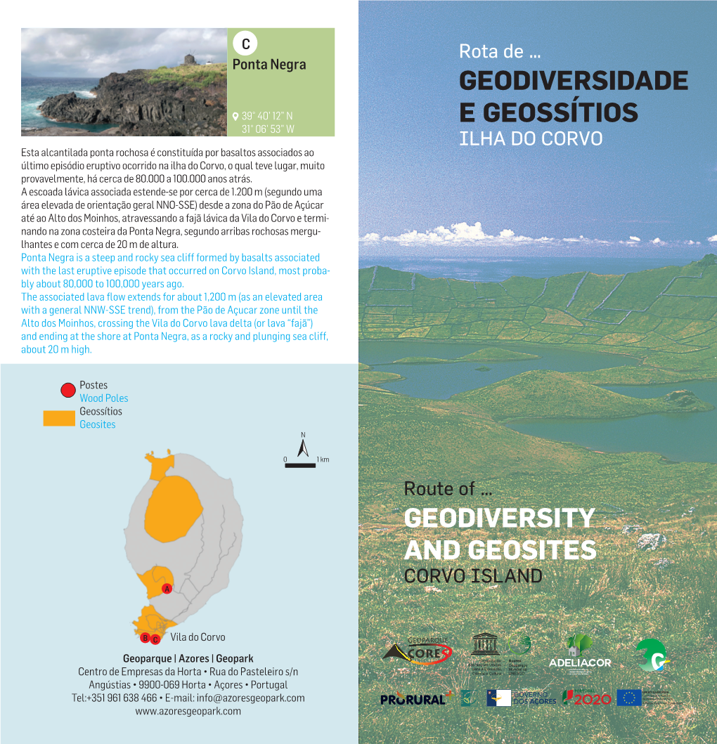 Geodiversidade E Geossítios Da Ilha Do Corvo Geodiversity and Geosites of Covo Island