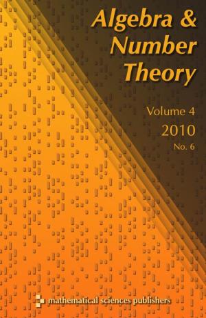 Algebra & Number Theory Vol. 4 (2010), No. 6
