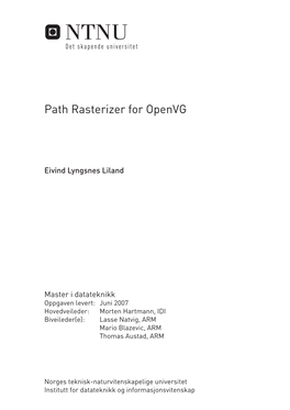 Path Rasterizer for Openvg