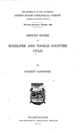 Boxelder and Tooele Counties Utah