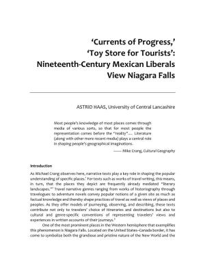 Nineteenth-Century Mexican Liberals View Niagara Falls