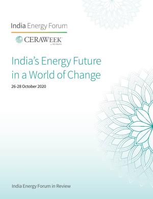 India's Energy Future in a World of Change